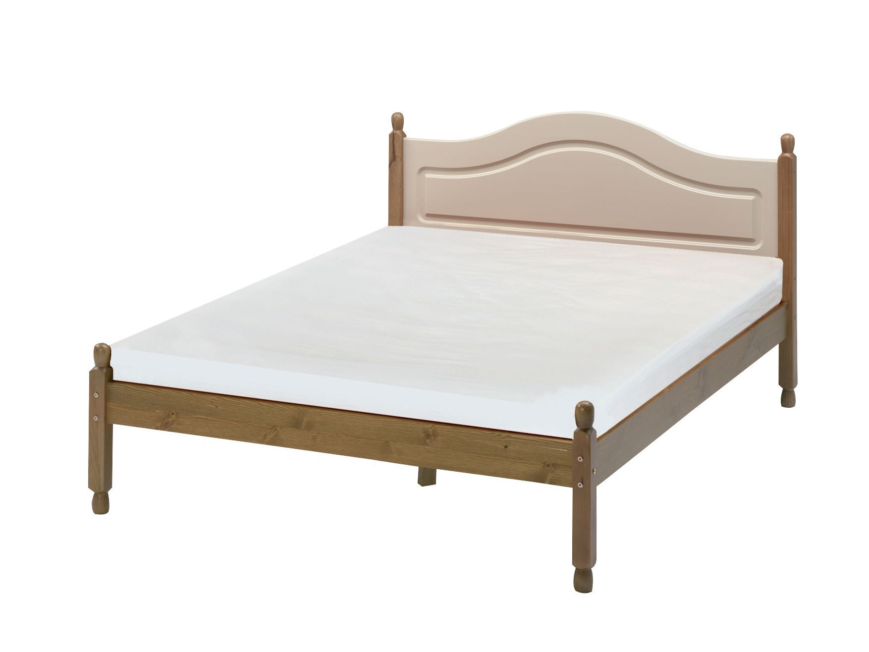 Oslo Cream Double Bed frame (W)146.2cm Departments DIY at B&Q