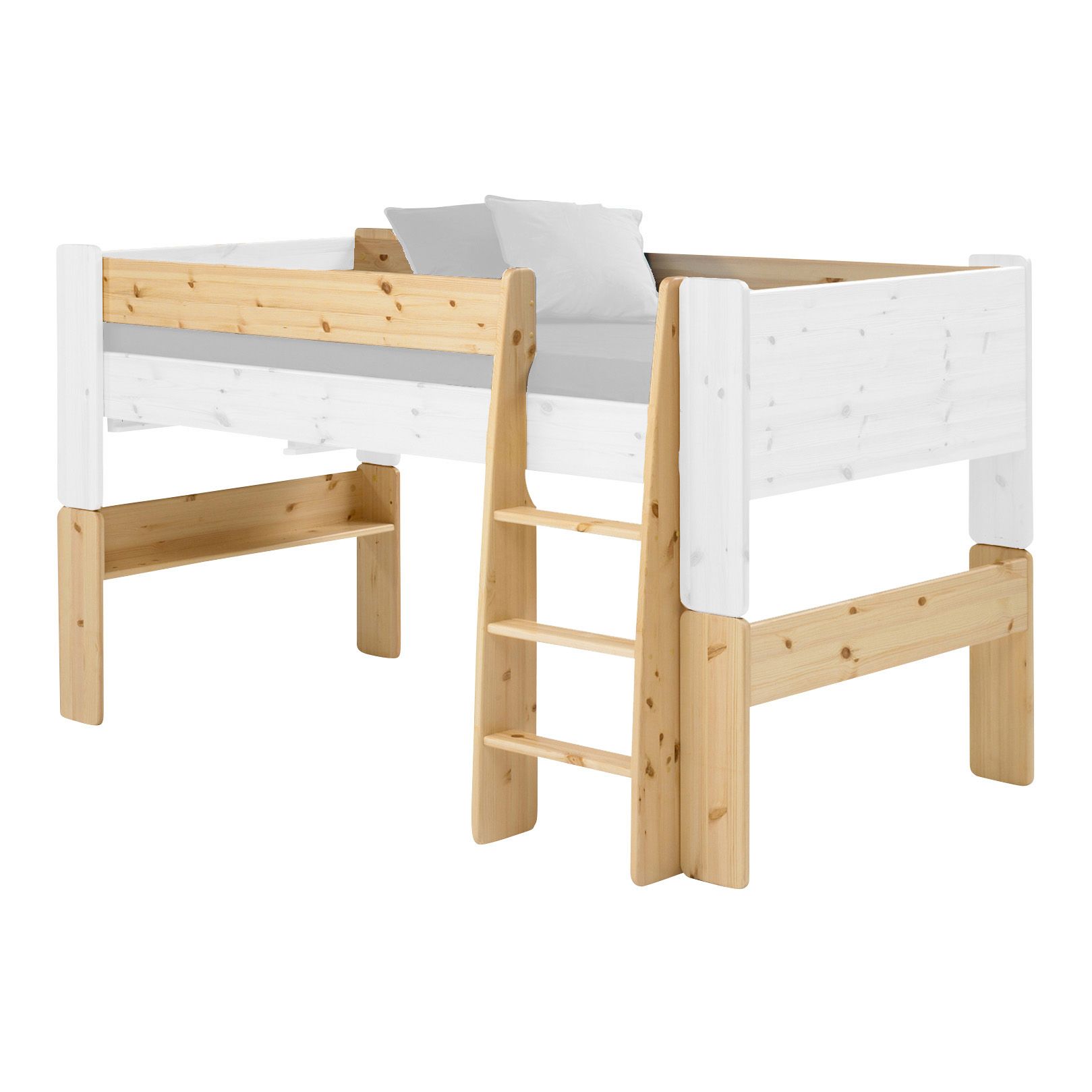 Wizard Pine effect Single Mid sleeper bed extension kit Departments DIY at B&Q