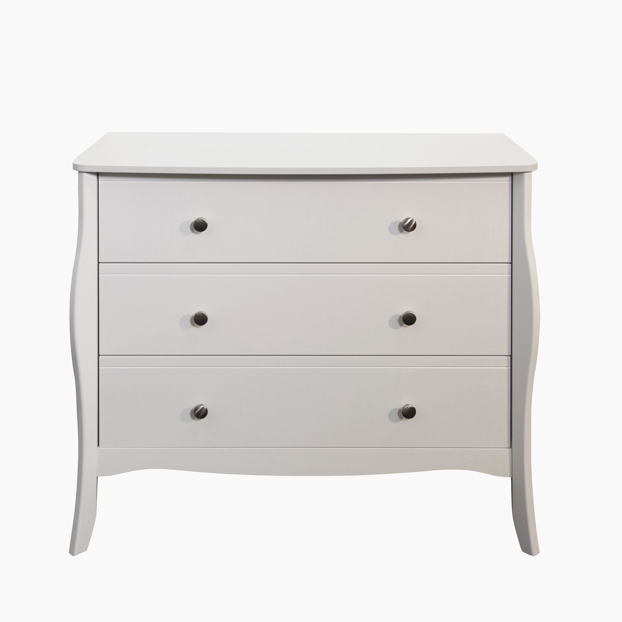 Lautner White 3 Drawer Chest H 800mm W 965mm D 450mm