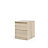 Esla High gloss oak effect Chipboard 2 Drawer Bedside chest (H)500mm (W)400mm (D)500mm