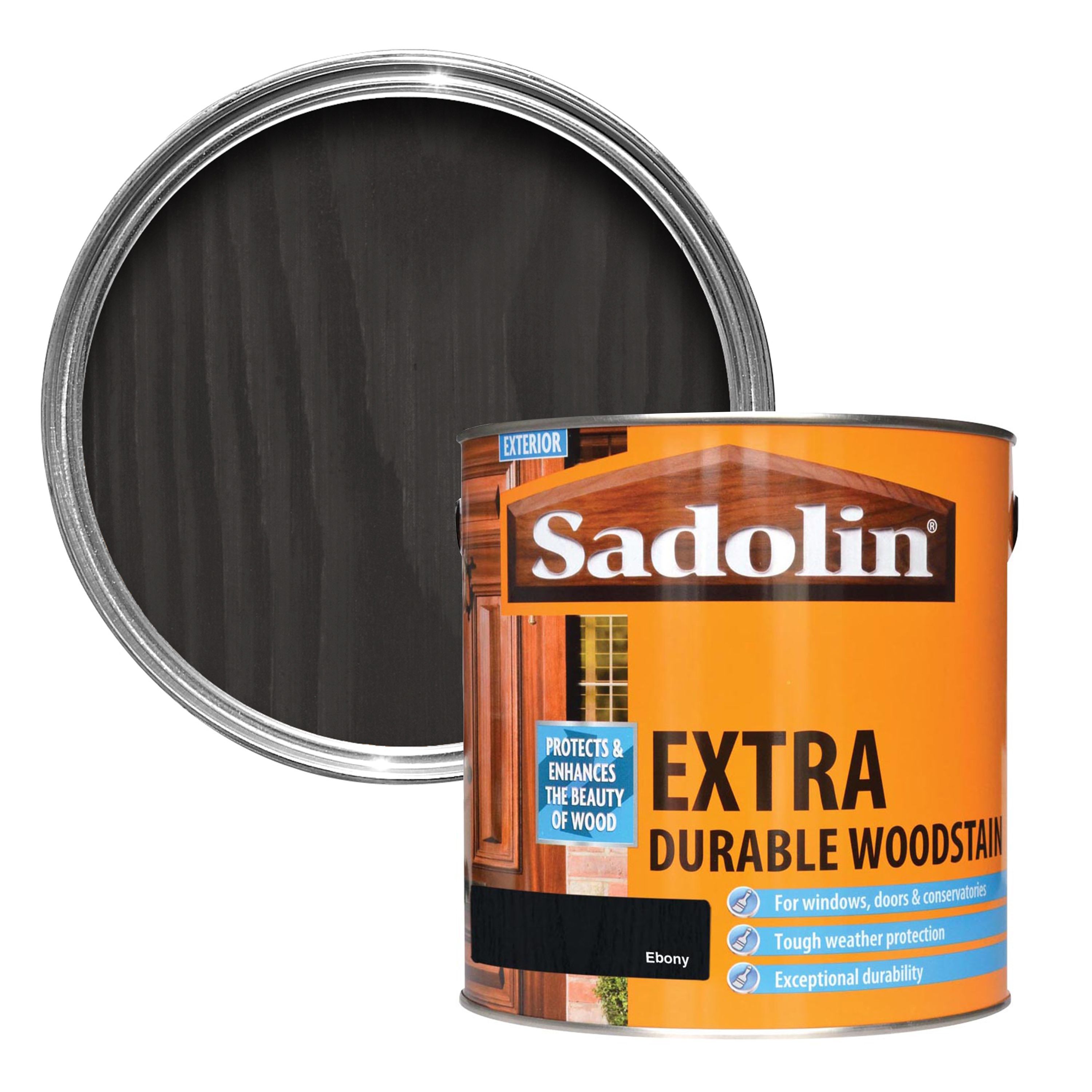 Sadolin Ebony Woodstain 2.5L Departments DIY at B&Q