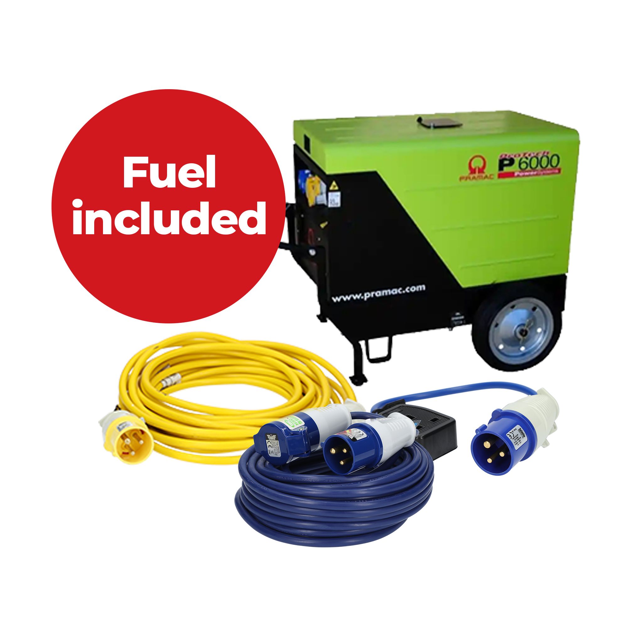 5900W Diesel Generator bundle - Weekend hire