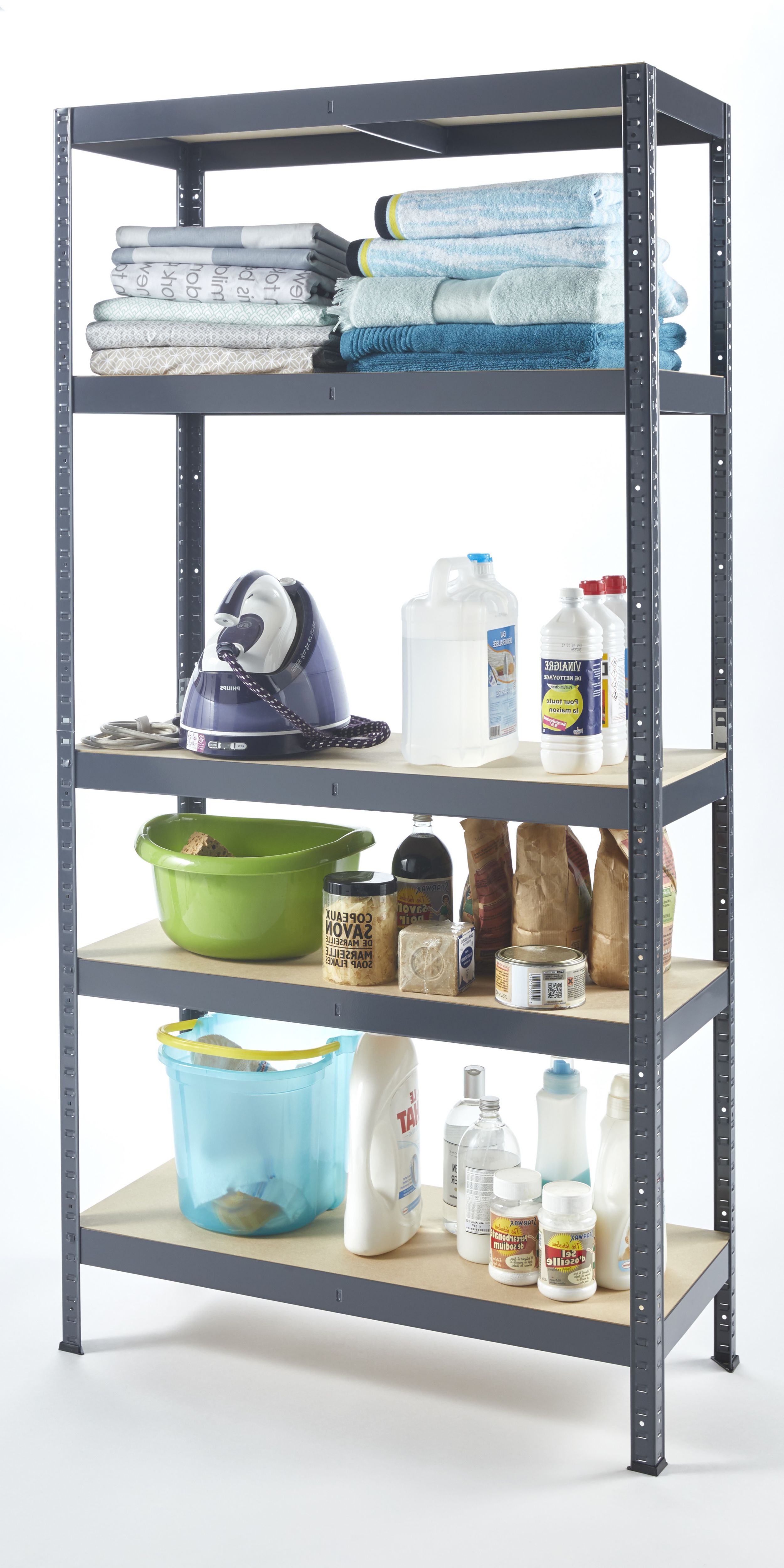 5 shelf Steel & MDF Storage shelving unit | Departments ...