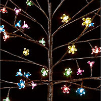5ft Multicolour LED Cherry blossom Pre-lit Christmas berry tree