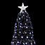 5ft Slim White LED Pre-lit Fibre optic christmas tree