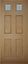 6 panel Frosted Glazed White oak veneer LH & RH External Front Door set, (H)2074mm (W)932mm
