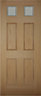 6 panel Frosted Glazed White oak veneer LH & RH External Front Door set & letter plate, (H)2074mm (W)856mm