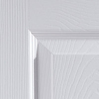 6 panel Patterned White Internal Door, (H)1981mm (W)686mm (T)44mm