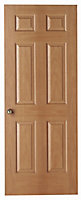 6 panel Patterned White Internal Door, (H)1981mm (W)838mm (T)35mm