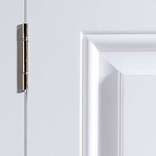 6 panel Unglazed Contemporary White Internal Bi-fold Door set, (H)1950mm (W)595mm