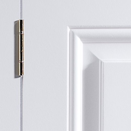 6 panel Unglazed Contemporary White Internal Folding Bi-fold Door set, (H)1950mm (W)595mm