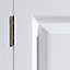6 panel Unglazed Contemporary White Woodgrain effect Internal Bi-fold Door set, (H)1950mm (W)595mm