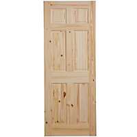 6 panel Unglazed Internal Door, (H)1981mm (W)762mm (T)35mm