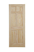 6 panel Unglazed Internal Door, (H)2032mm (W)813mm (T)35mm
