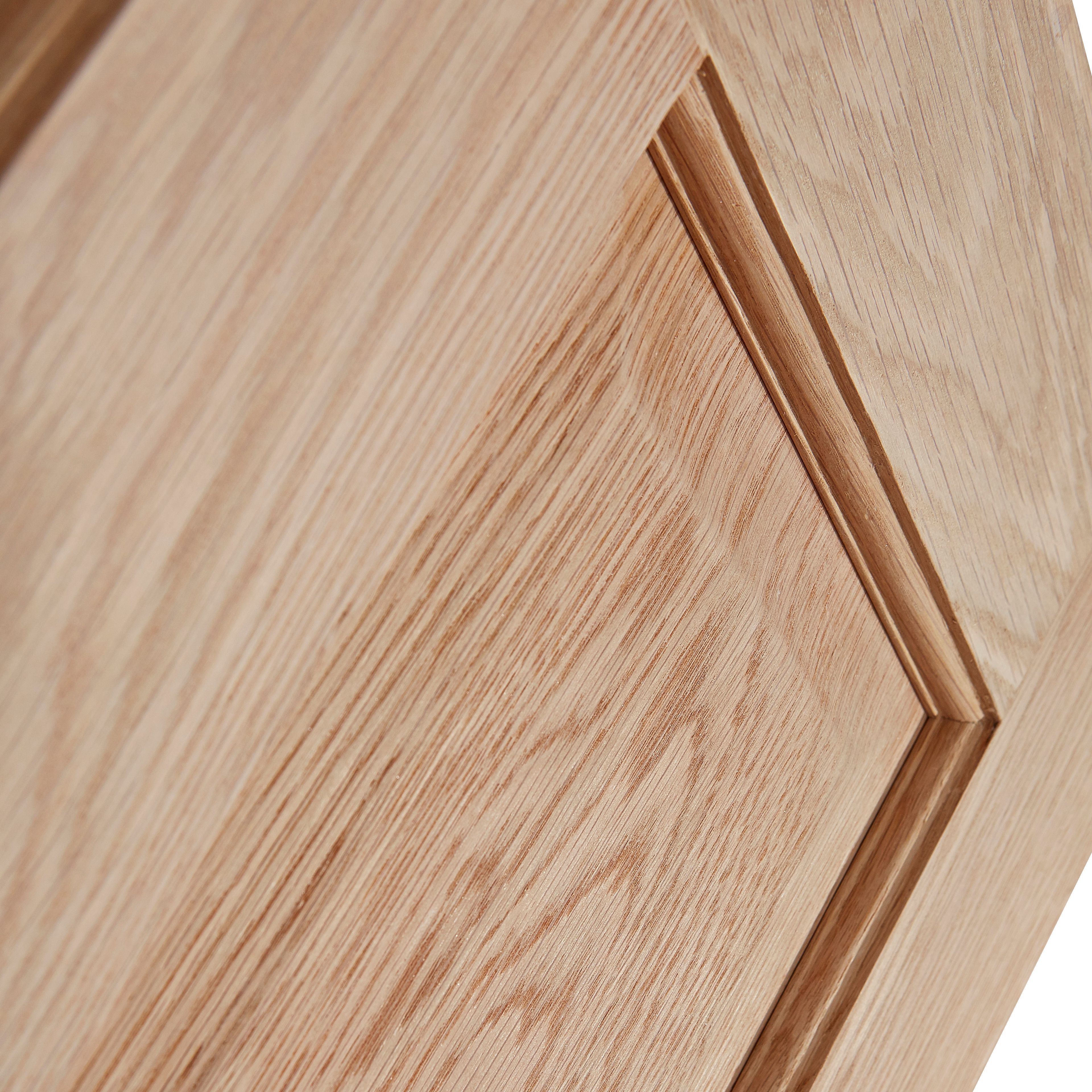 6 panel Unglazed Oak veneer Internal Door, (H)1981mm (W)686mm (T)35mm
