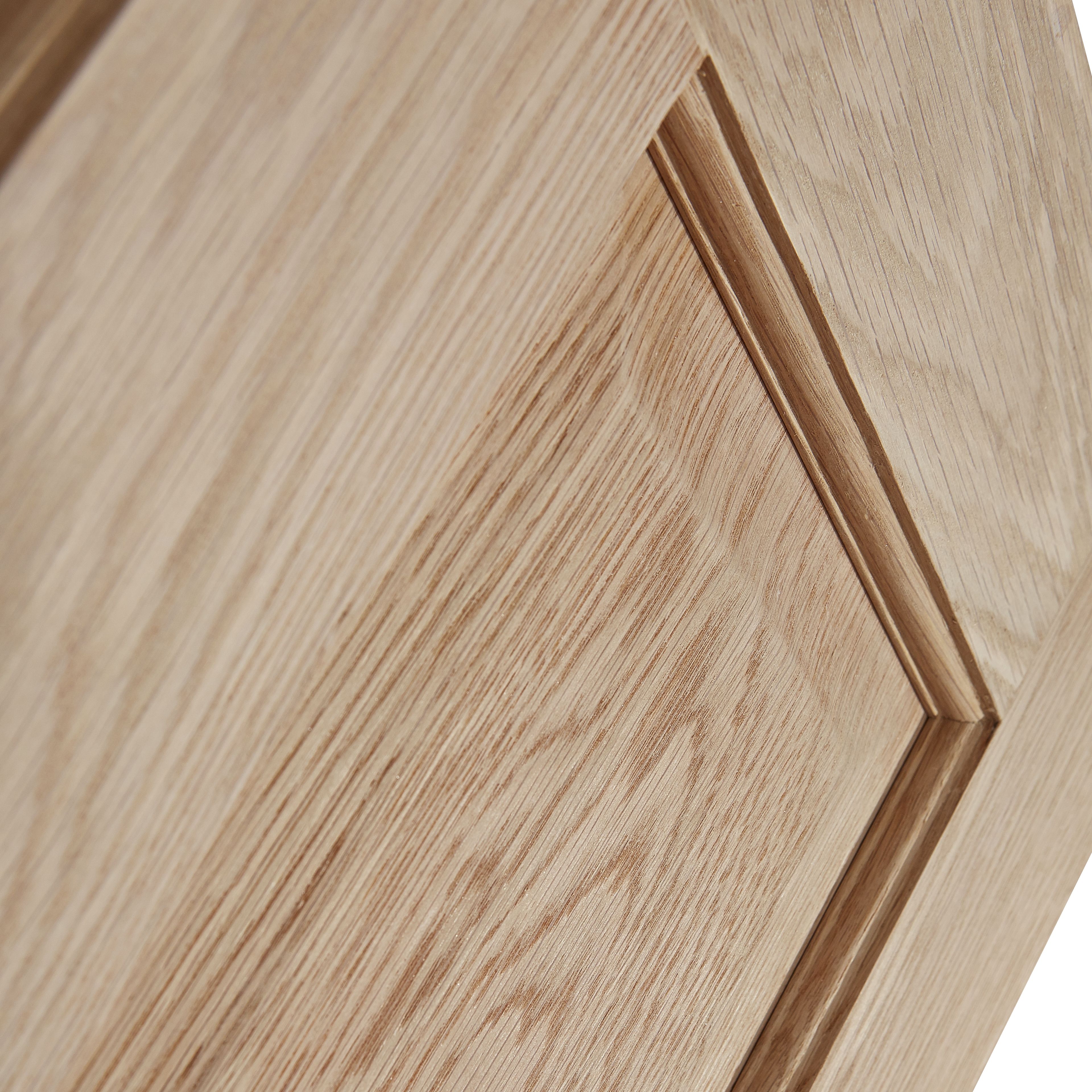 6 panel Unglazed Oak veneer Internal Timber Door, (H)1981mm (W)838mm (T)35mm
