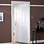 6 panel Unglazed White Internal Door & frame set, (H)1996mm (W)762mm