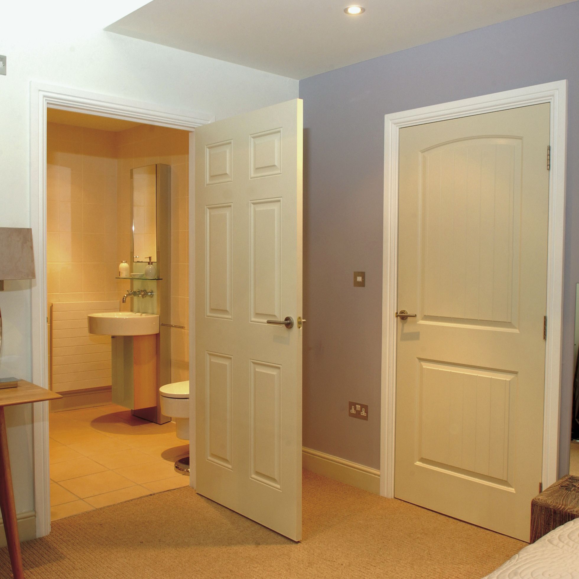 6 panel Unglazed White Internal Door, (H)1981mm (W)686mm (T)35mm