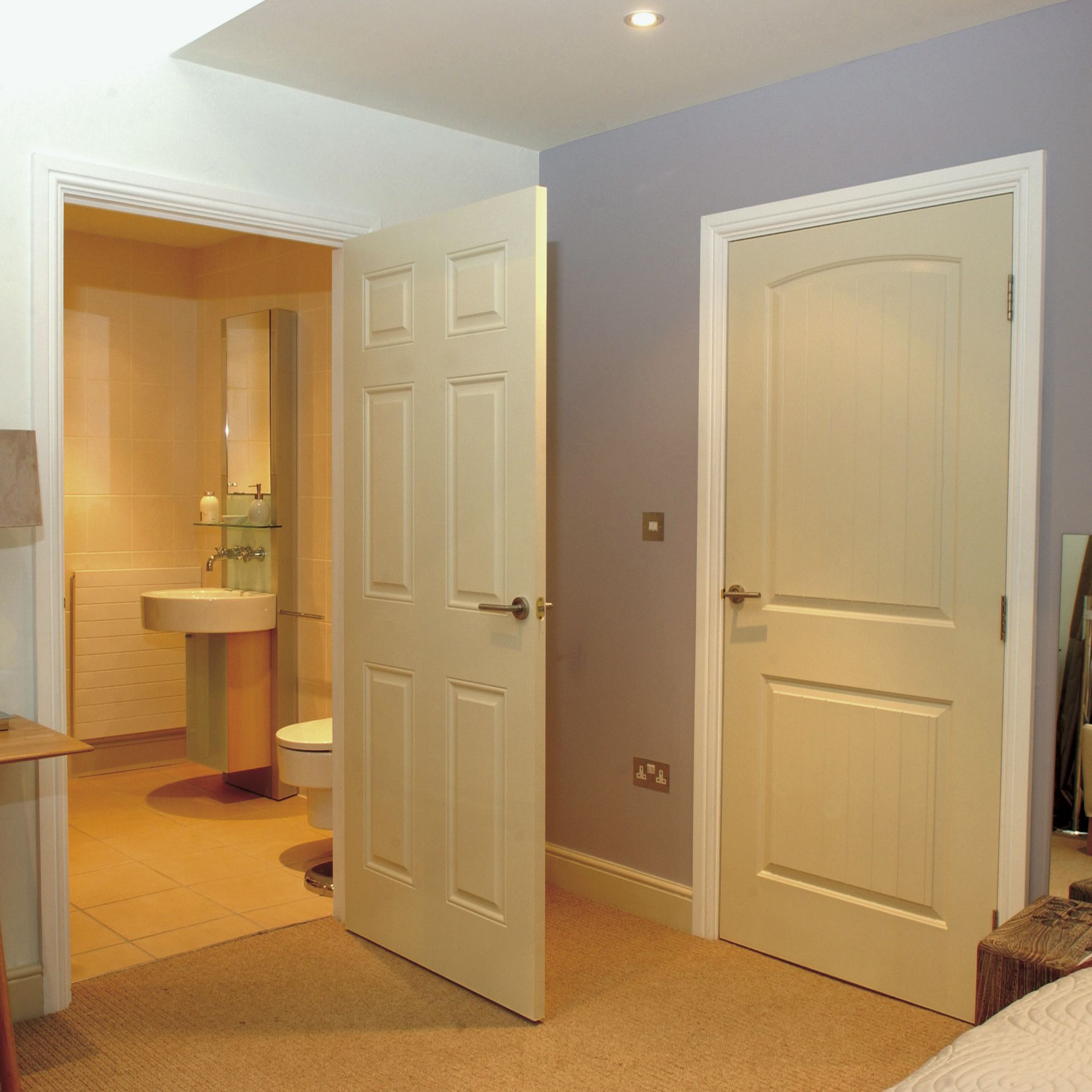 6 panel Unglazed White Internal Door, (H)2040mm (W)826mm (T)40mm
