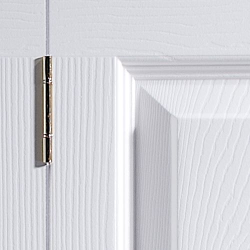 6 panel Unglazed White Woodgrain effect Internal Bi-fold Door set, (H)1950mm (W)826mm