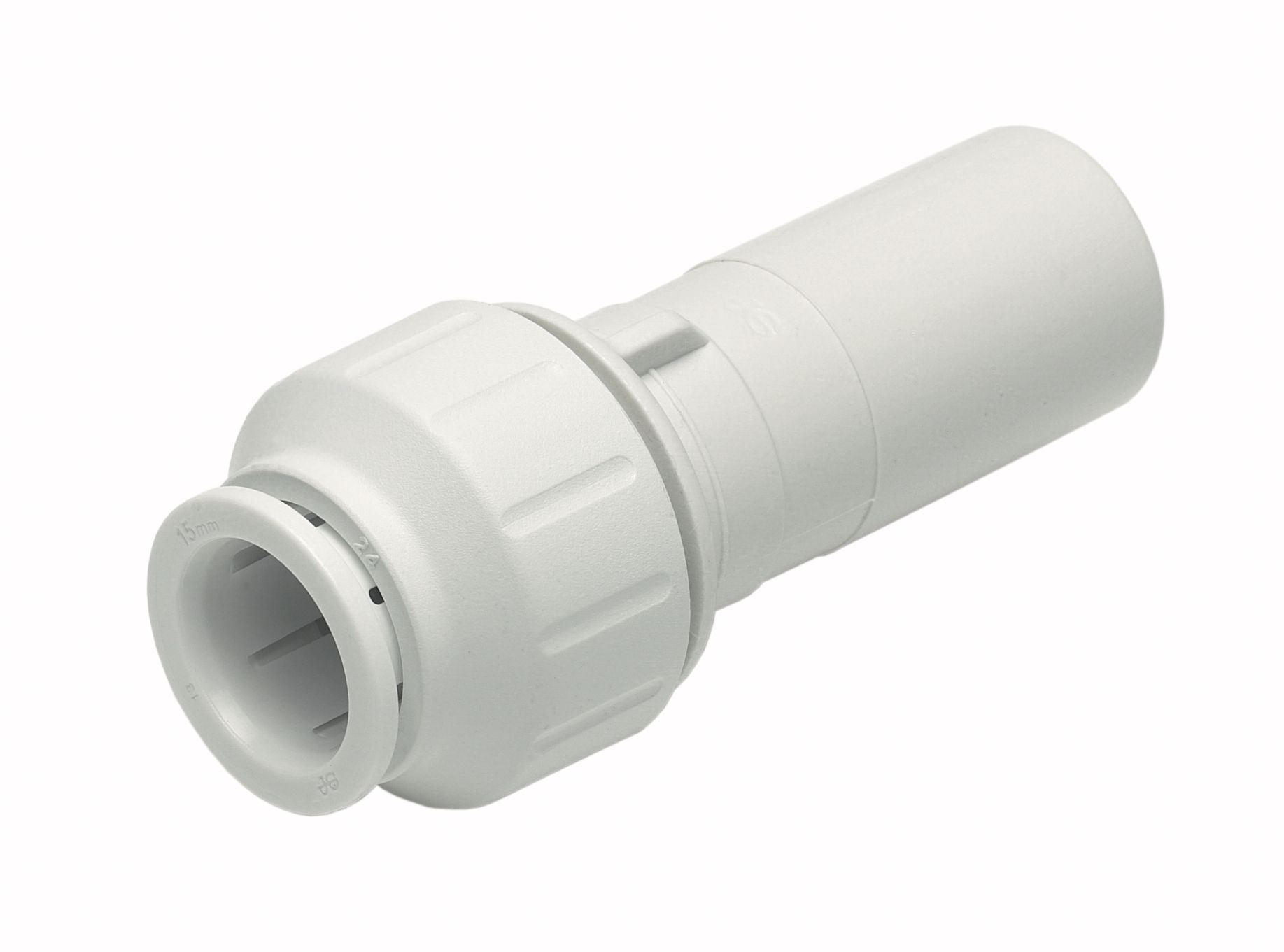 JG Speedfit Push Fit Straight Reducer (Dia)15mm | Departments | DIY At B&Q