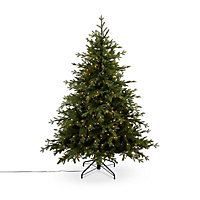 6ft Full Thetford Warm white LED Natural looking Pre-lit Artificial Christmas tree