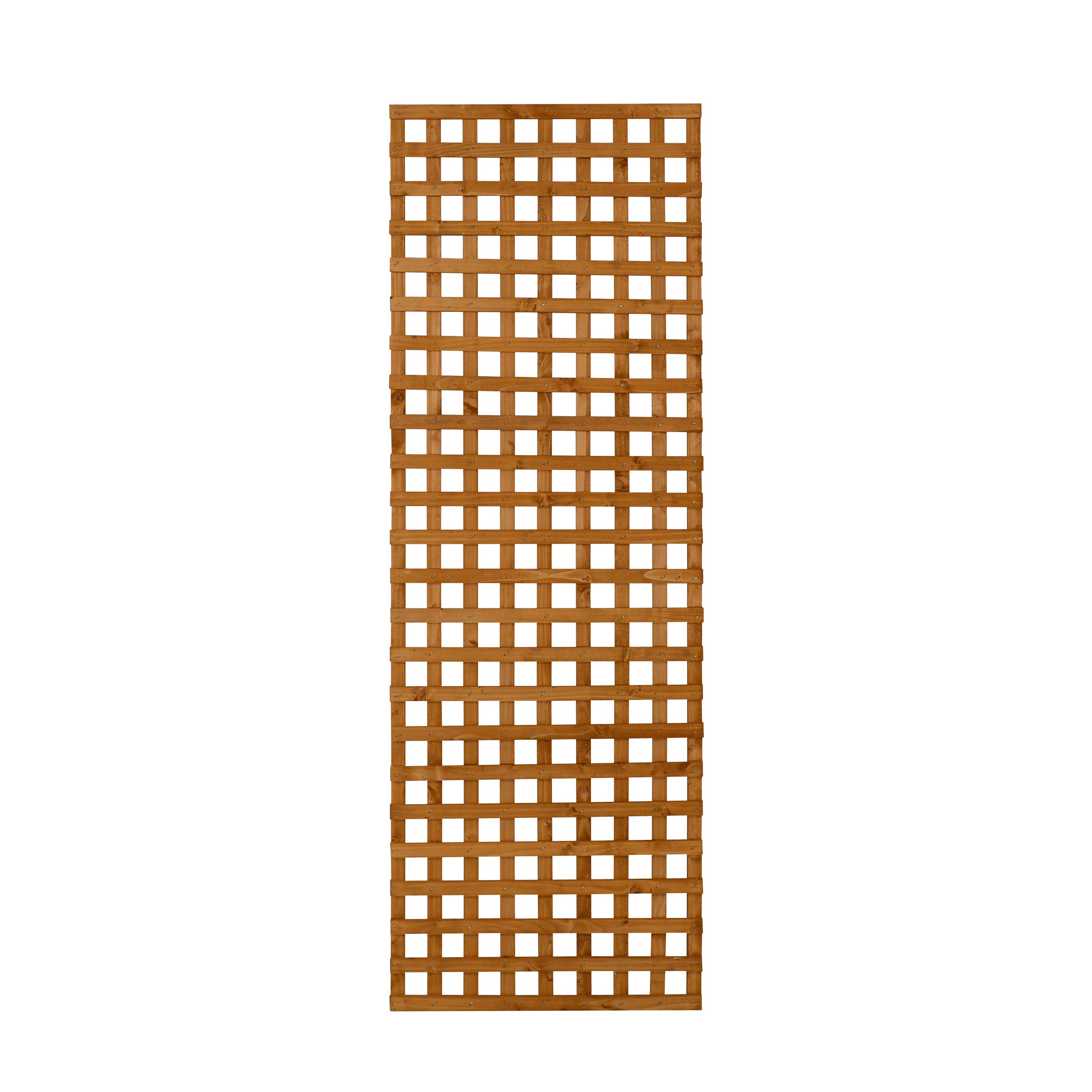 6ft Pine Trellis panel, Pack of 3 (W)63cm x (H)183cm