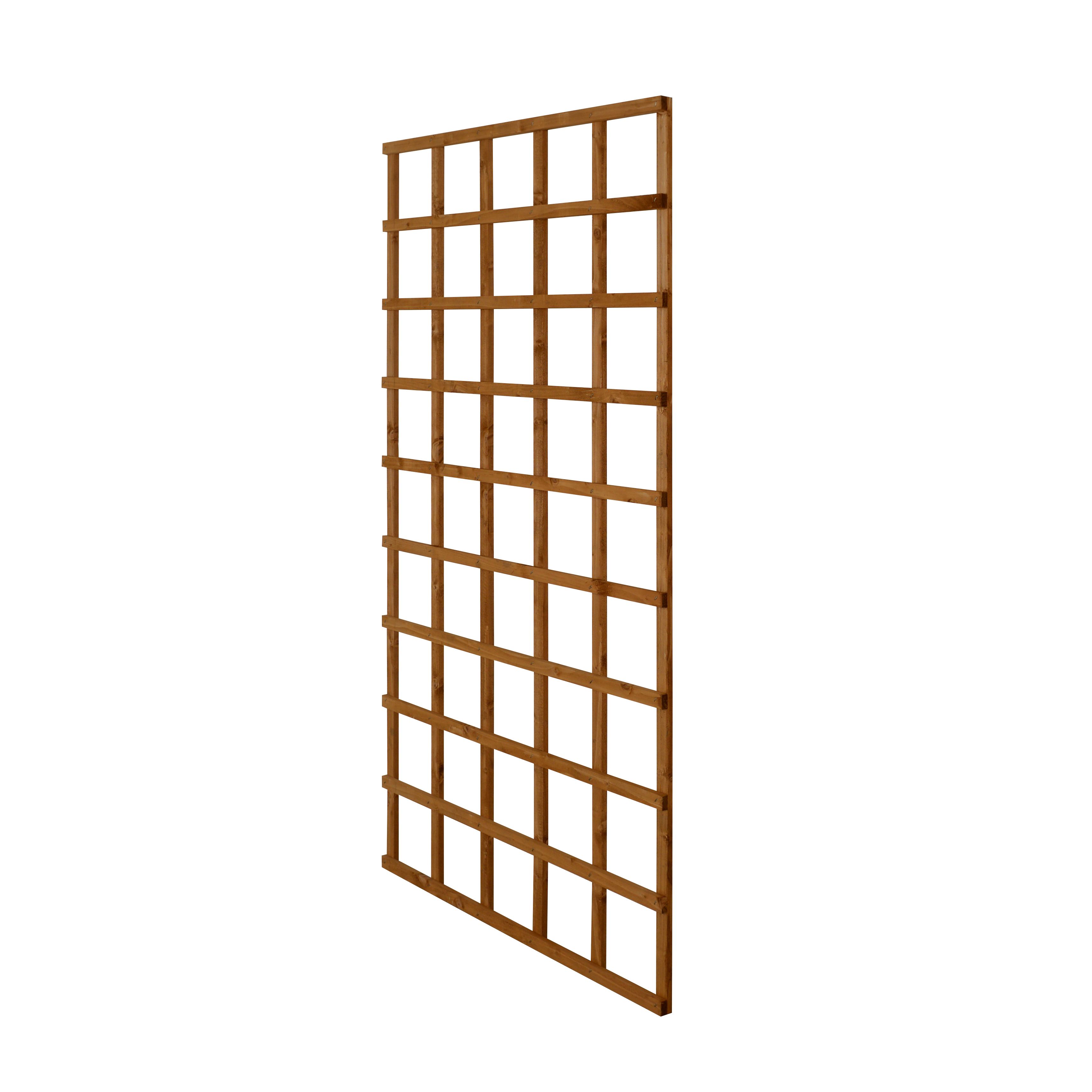 6ft Pine Trellis panel, Pack of 3 (W)91cm x (H)183cm