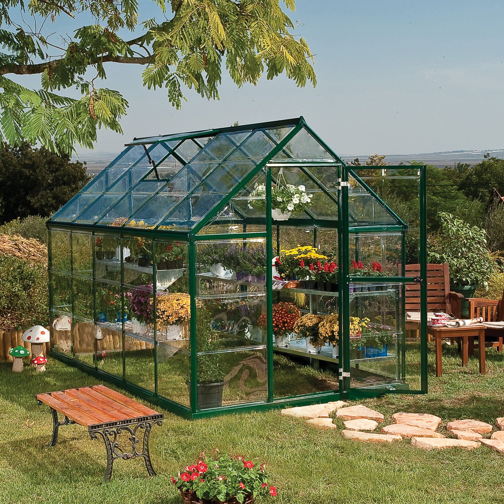 Palram Harmony 6x10 Polycarbonate greenhouse | Departments | DIY at B&Q