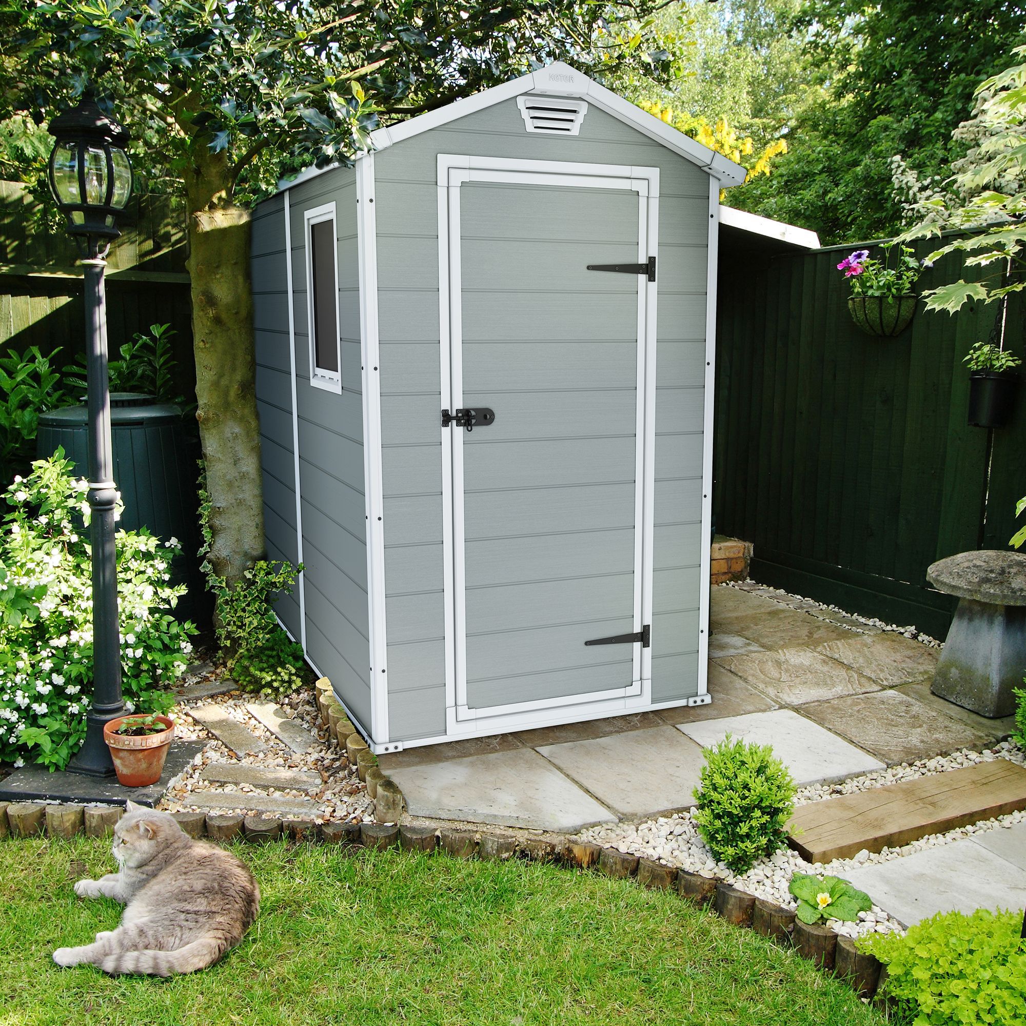 6x4 Manor Apex Plastic Shed | Departments | TradePoint