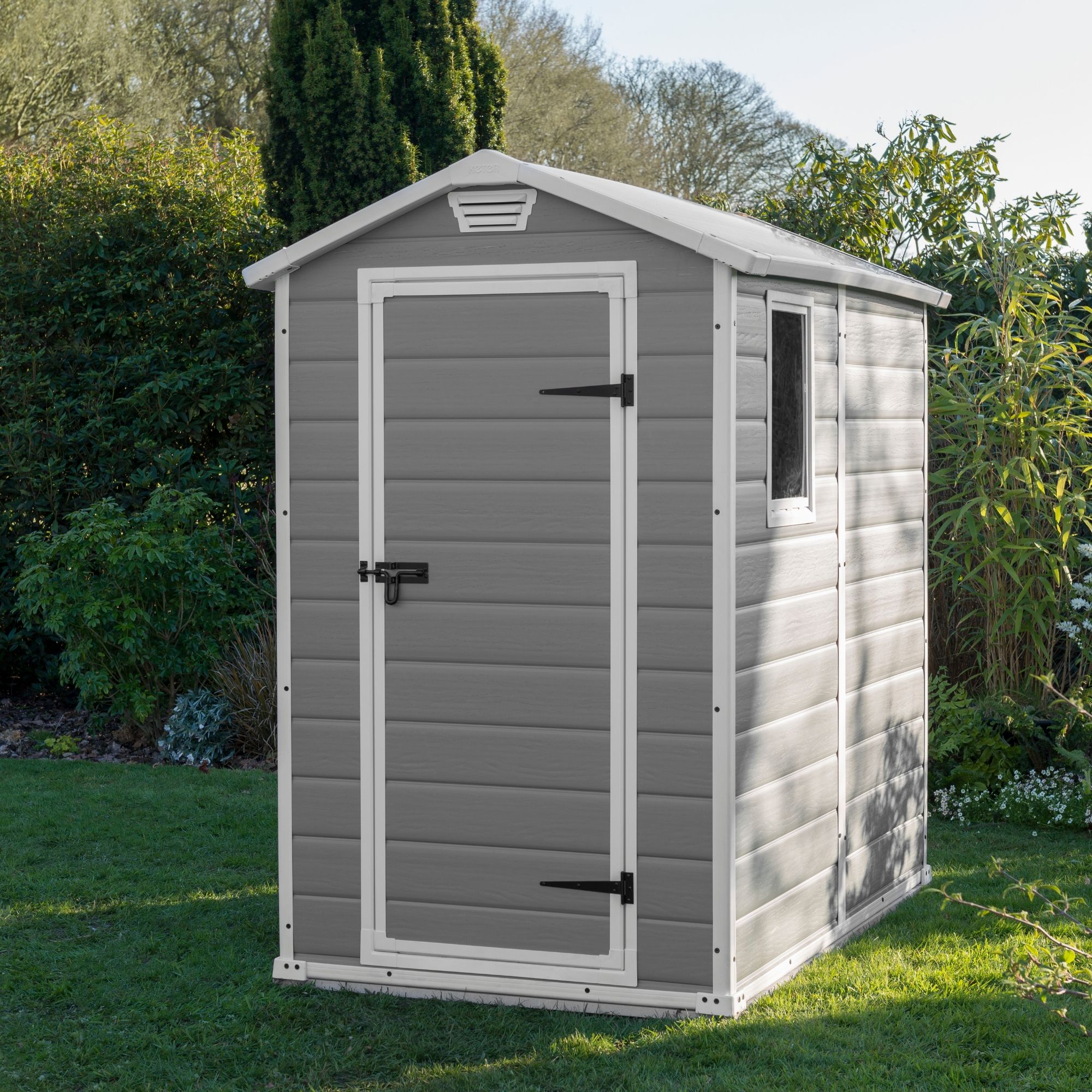 6x4 Manor Apex roof Plastic Shed Departments DIY at B&amp;Q