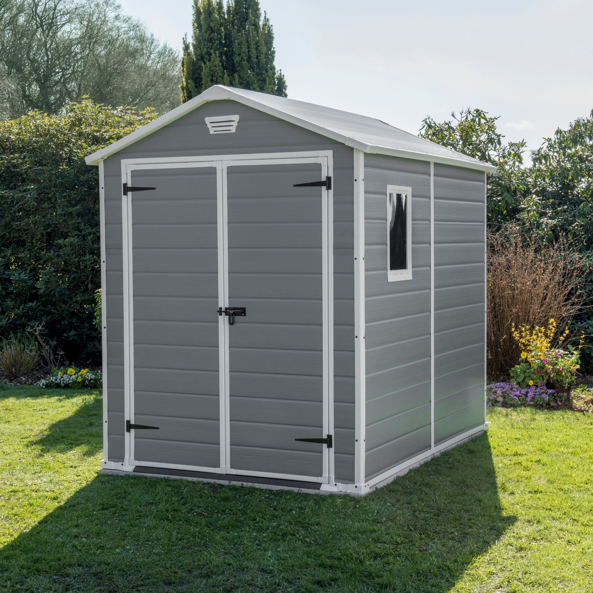 8x6 Manor Apex roof Plastic Shed Departments DIY at B&Q
