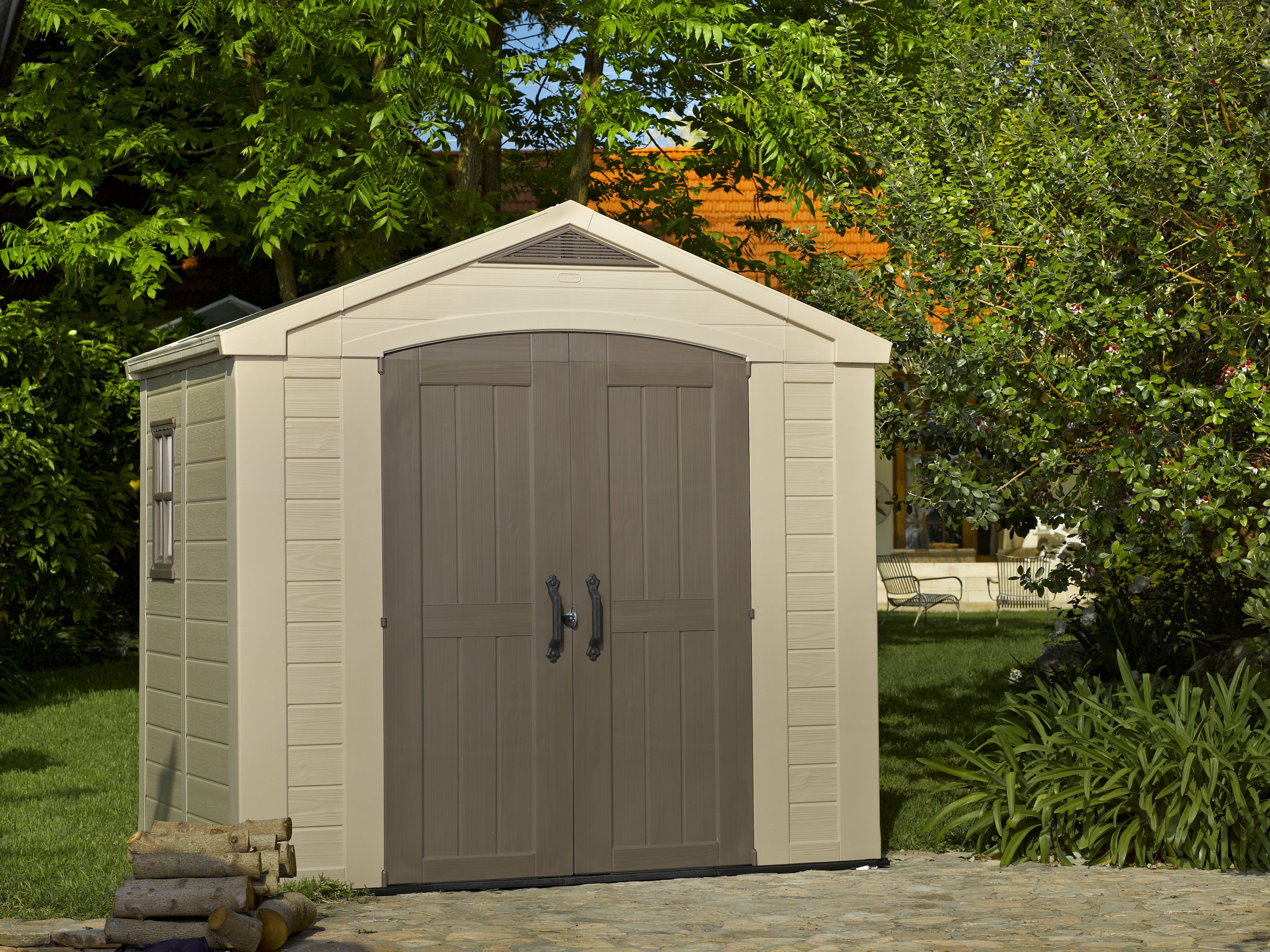 Keter Factor 8x6 Apex Plastic Shed Departments Diy At Bandq