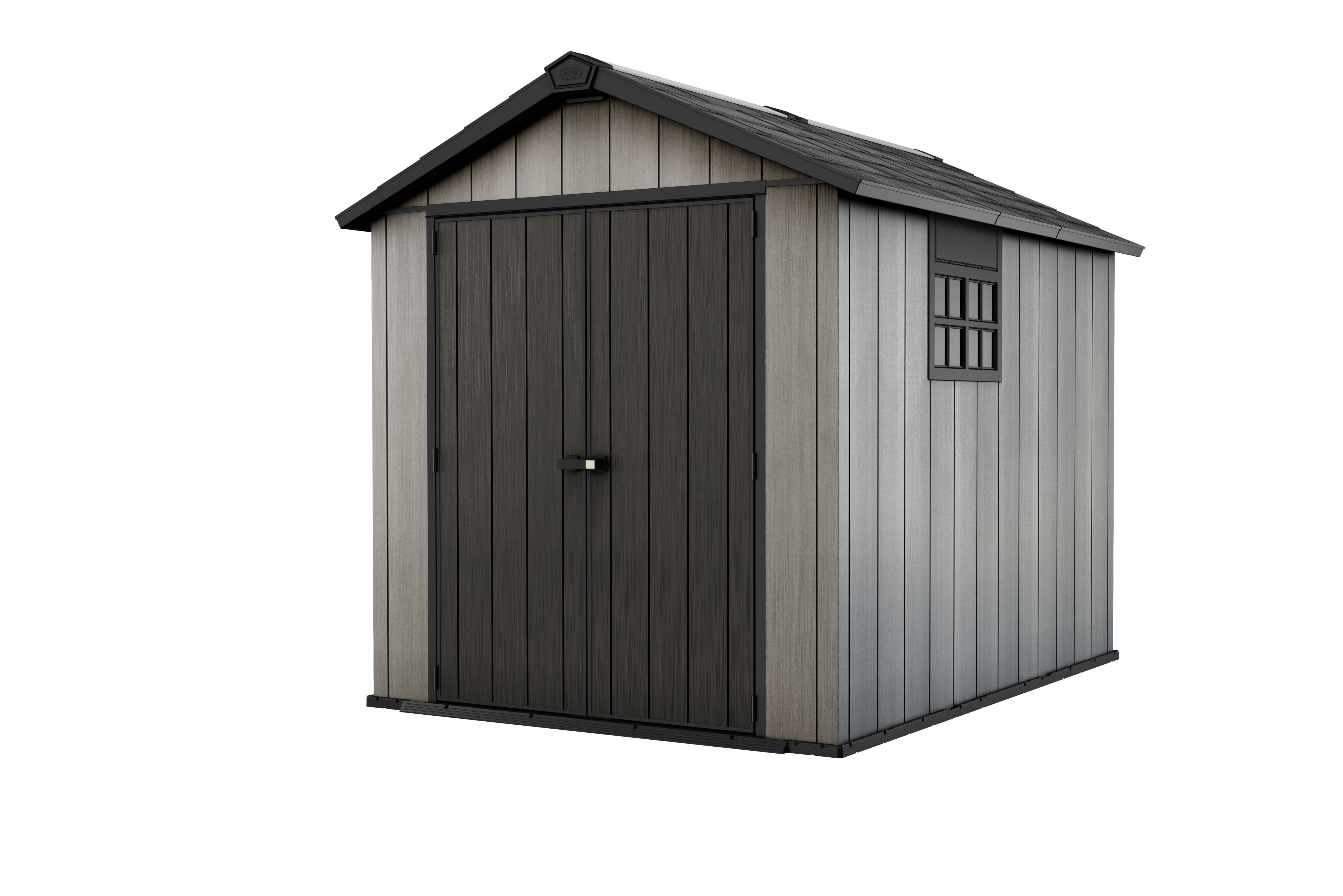 9x7.5 Oakland Apex roof Plastic Shed Departments DIY 