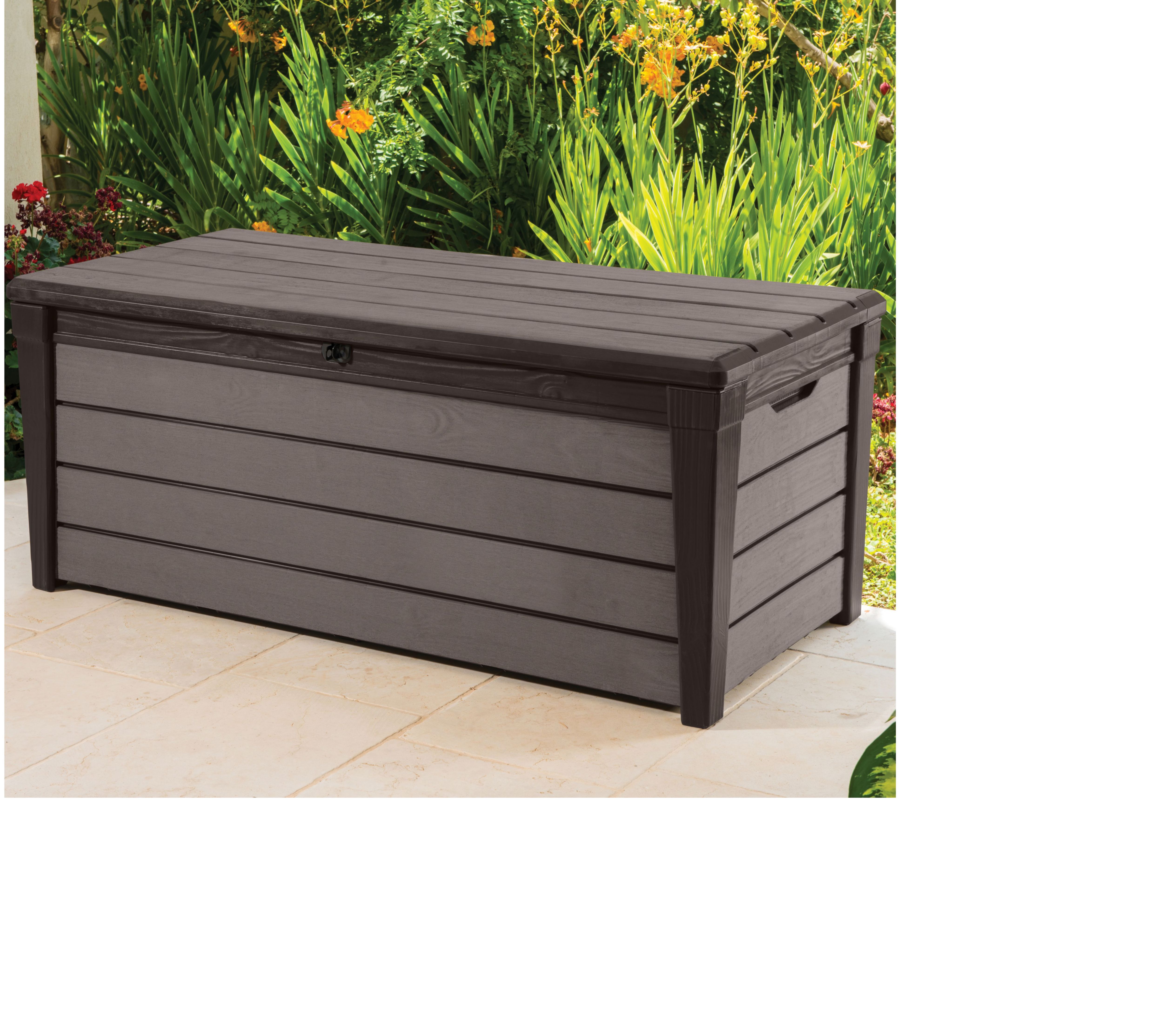 Brushwood Plastic Wood effect Plastic Garden storage box 