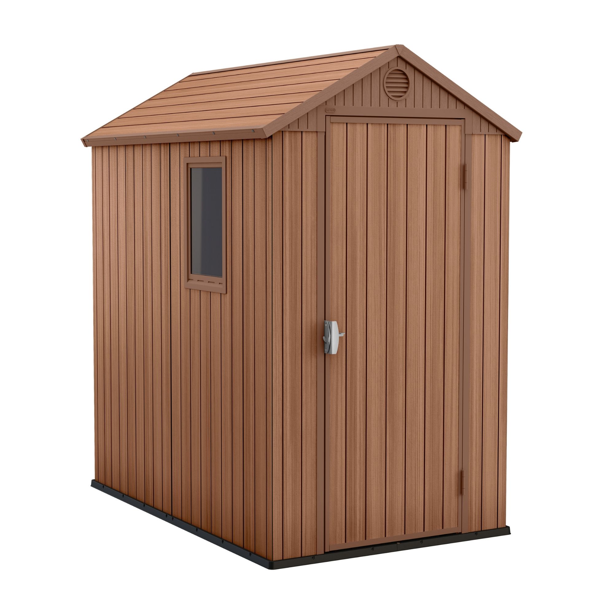 6x4 Darwin Apex roof Tongue &amp; groove Plastic Shed Base ...