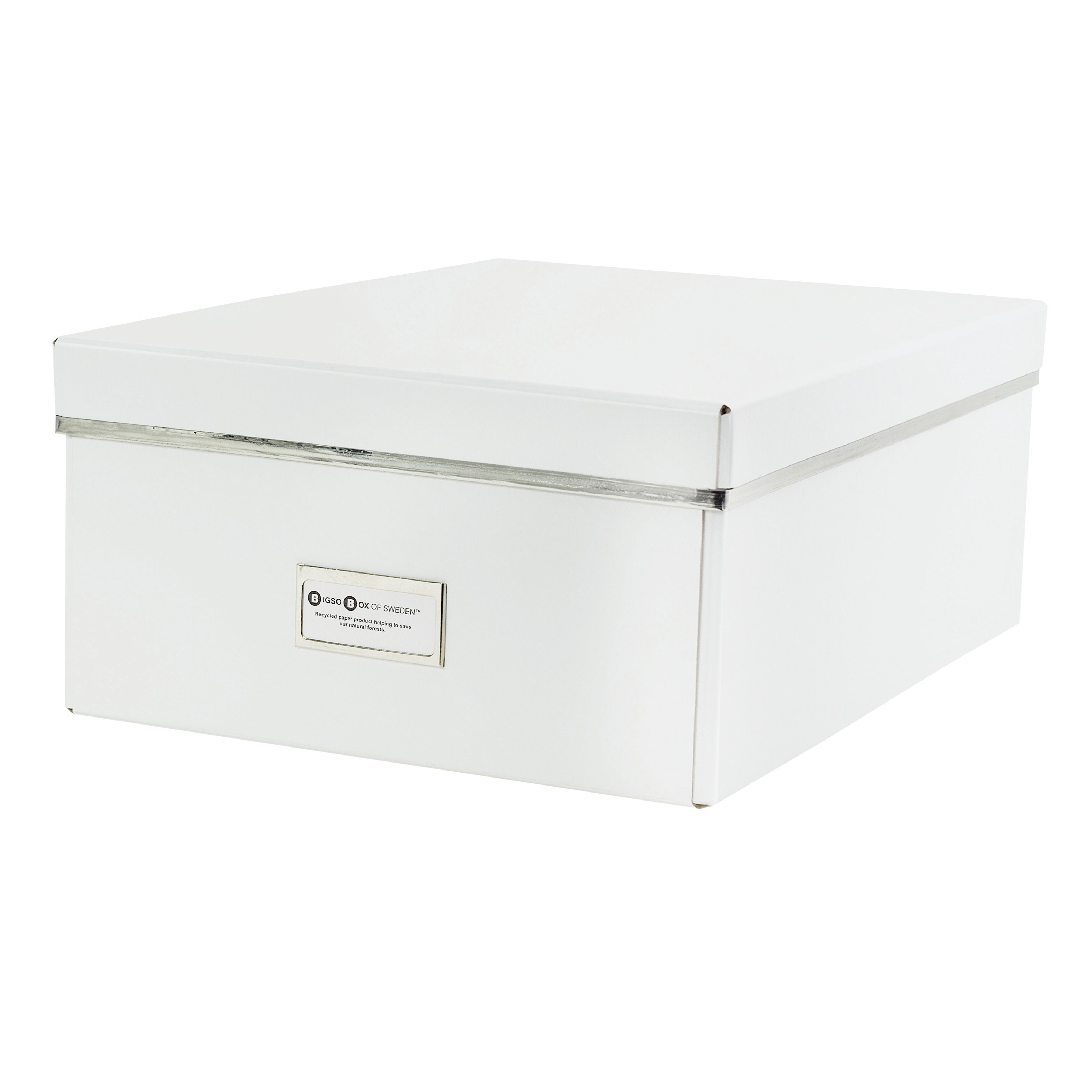 Bigso Box Elias White 7L Storage box Departments DIY at B&Q