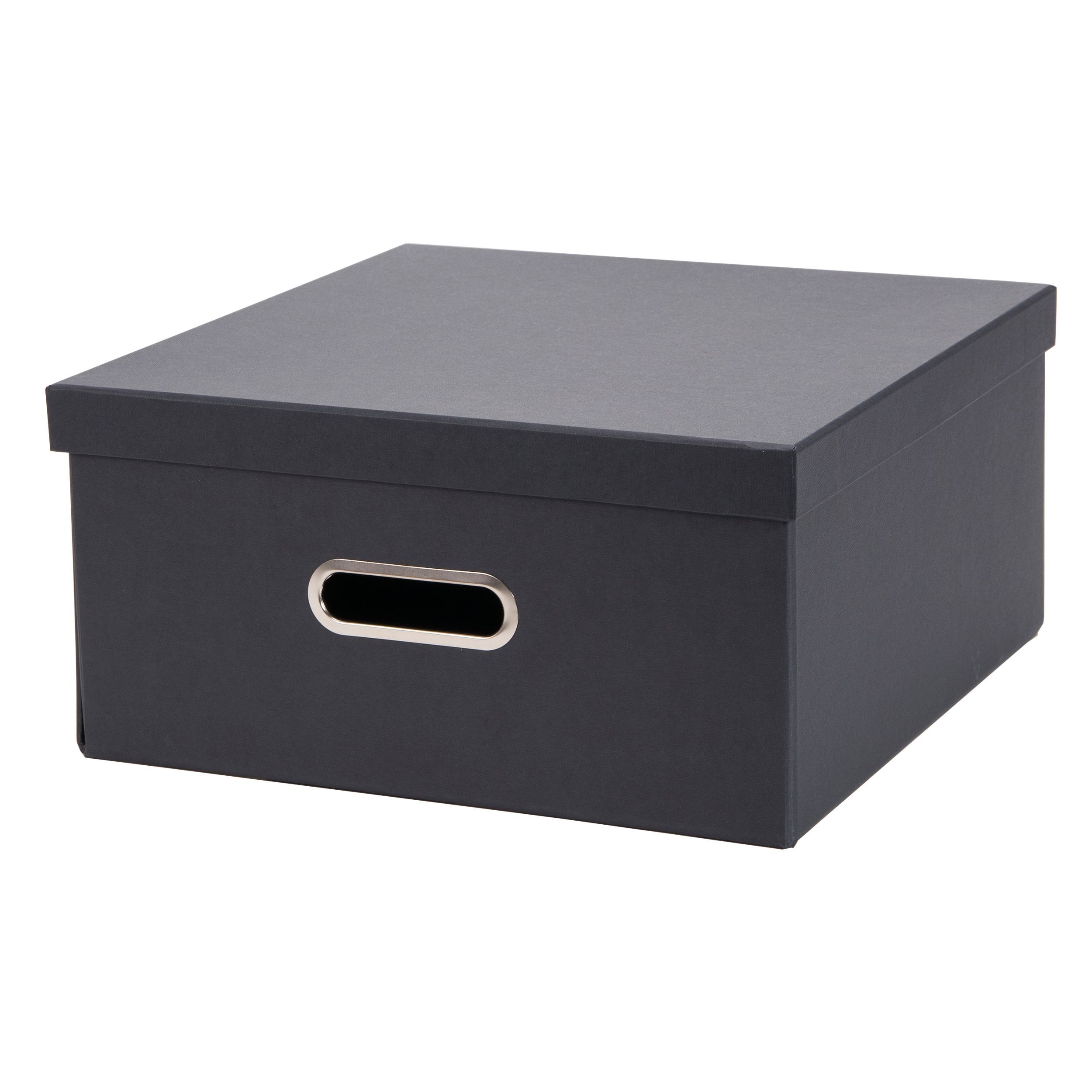 Dark grey Recycled board Storage box Departments DIY at B&Q