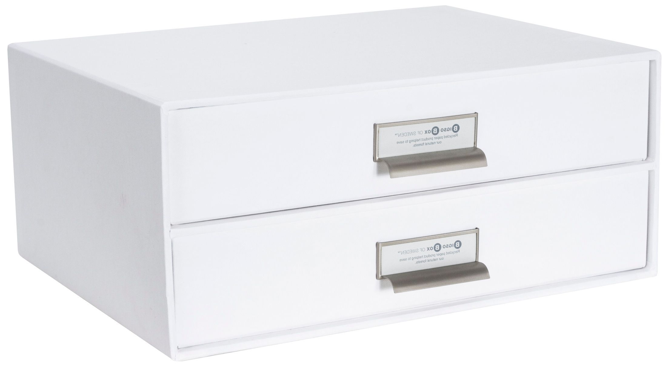 2 Drawer White Cardboard Desk Organiser Departments Diy At B Q