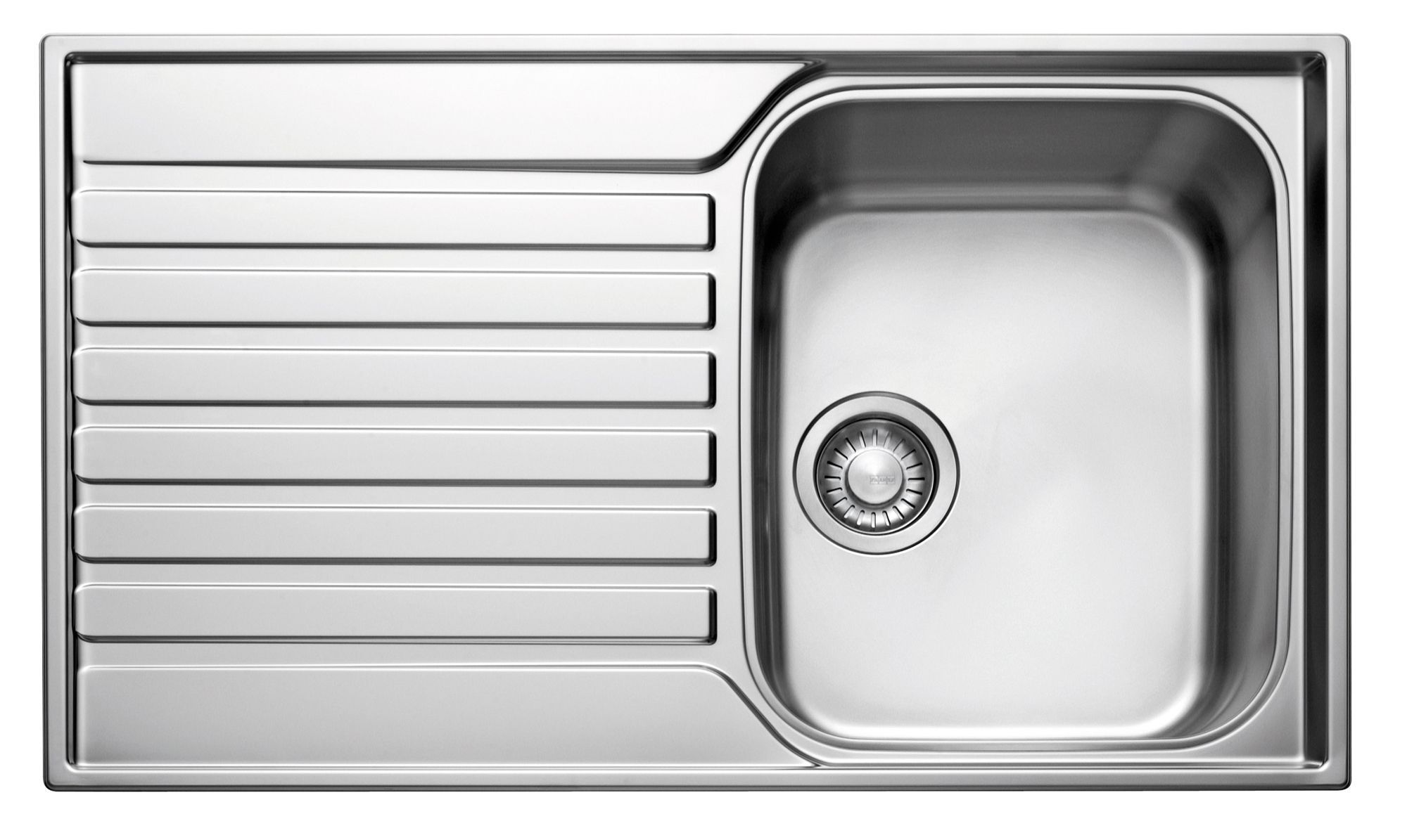 Franke Ascona Polished Stainless steel 1 Bowl Sink & drainer