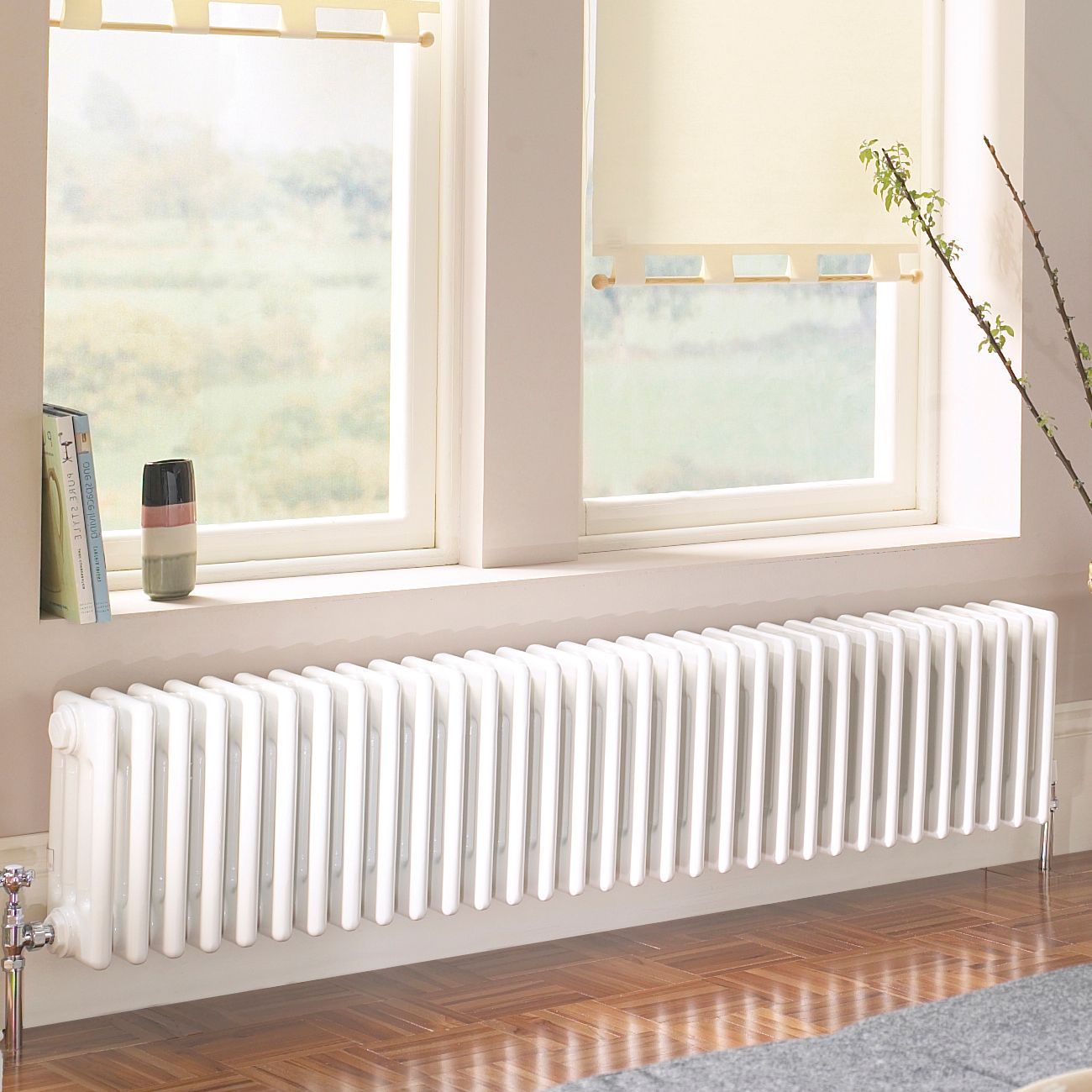 Acova 4 Column radiator, White (W)1042mm (H)300mm Departments