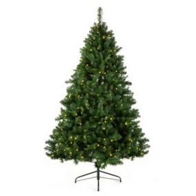 7ft Full Oregon Pine Pre-lit Artificial Christmas tree