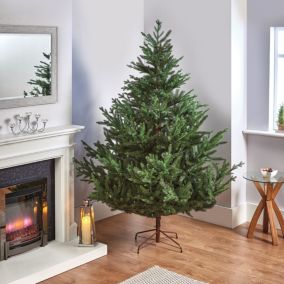 7ft Glenshee Spruce Green Hinged Full Artificial Christmas tree