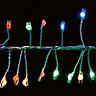 800 Multicolour Door garland LED String lights Silver cable