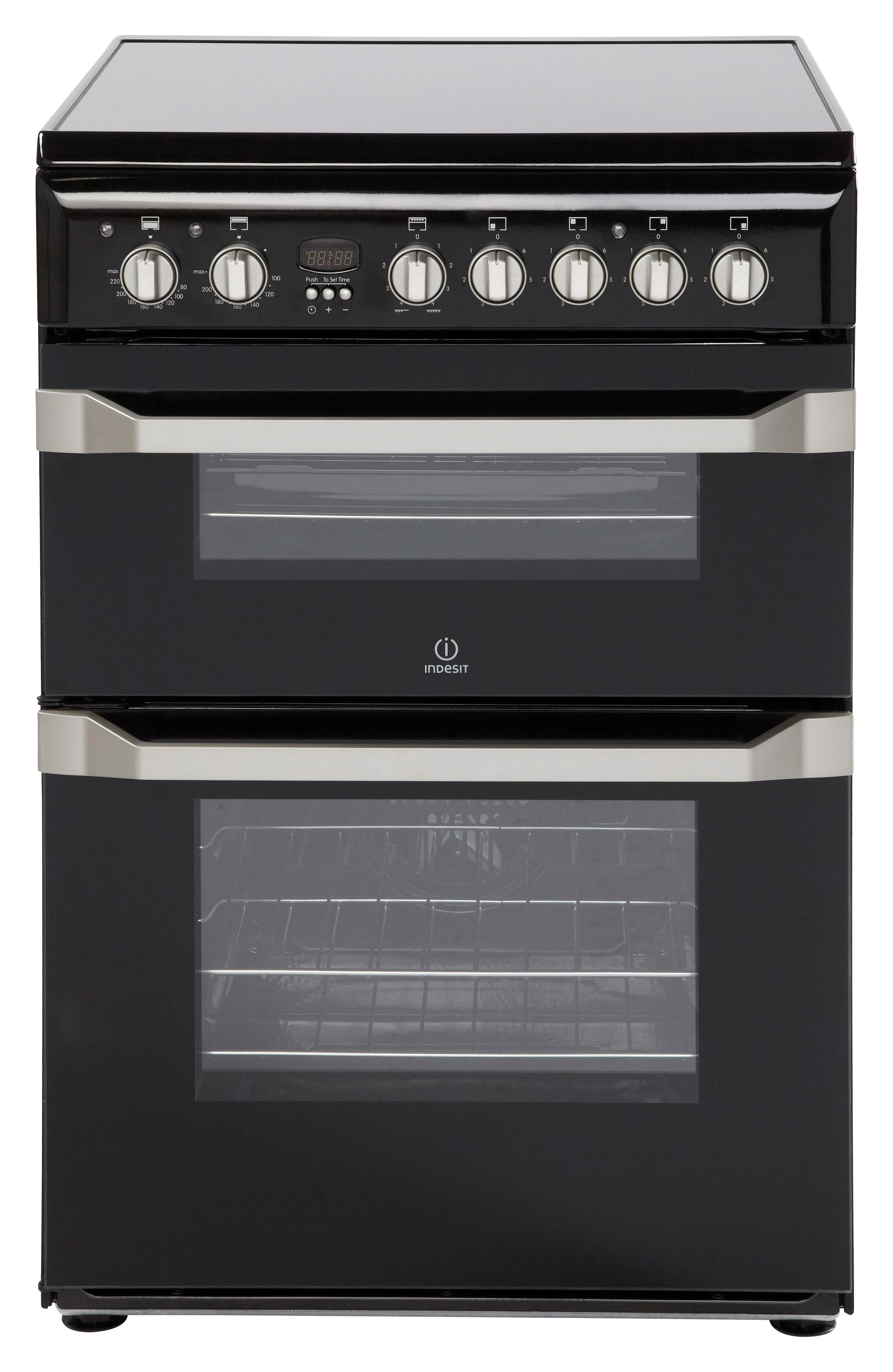 Indesit Freestanding Electric Cooker With Ceramic Hob, ID60C2(K) S ...