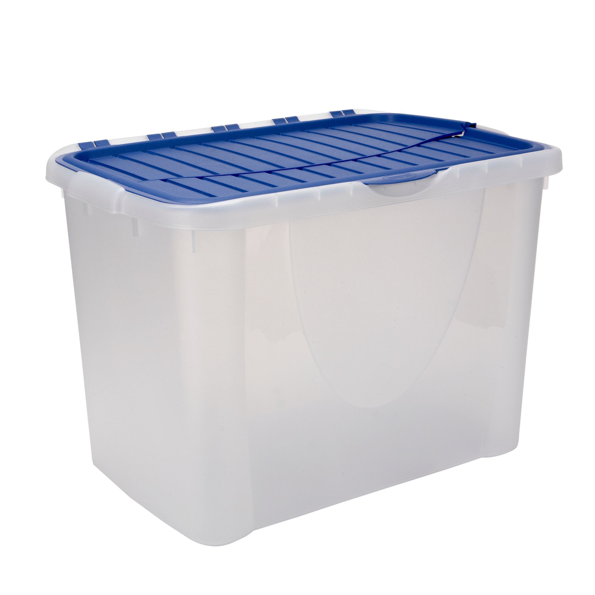 Clear 60L Plastic Storage Box Departments DIY At B Q