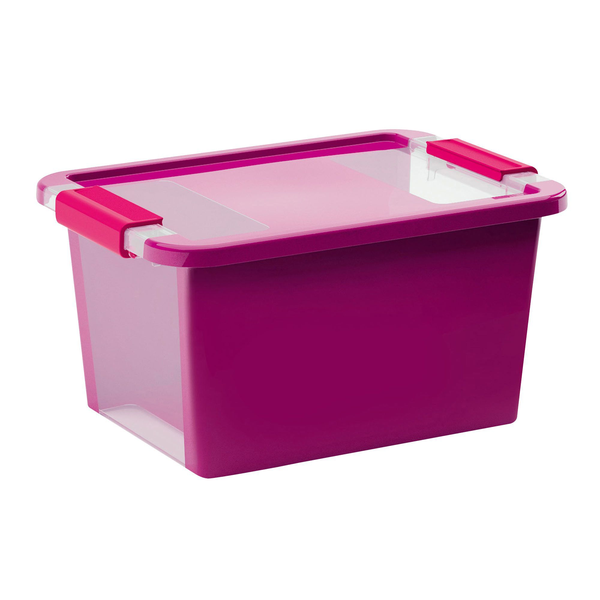 Bi box Purple 40L Plastic Storage box Departments DIY at B&Q