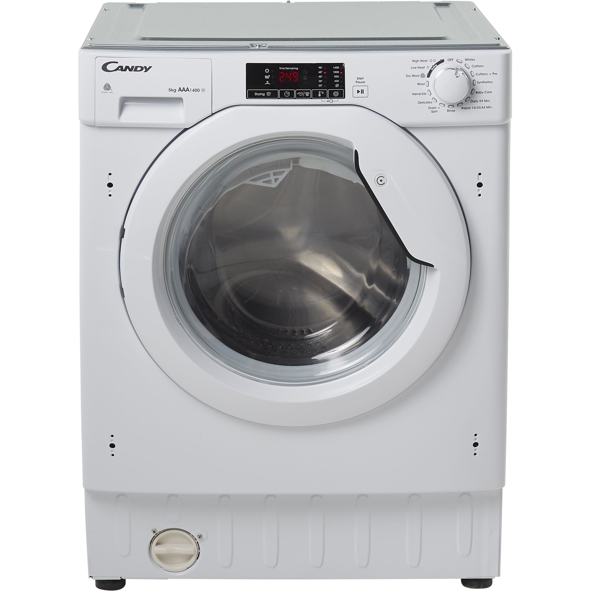 Candy Cbwd 7514d 80 White Built In Washer Dryer Departments Diy At Bandq