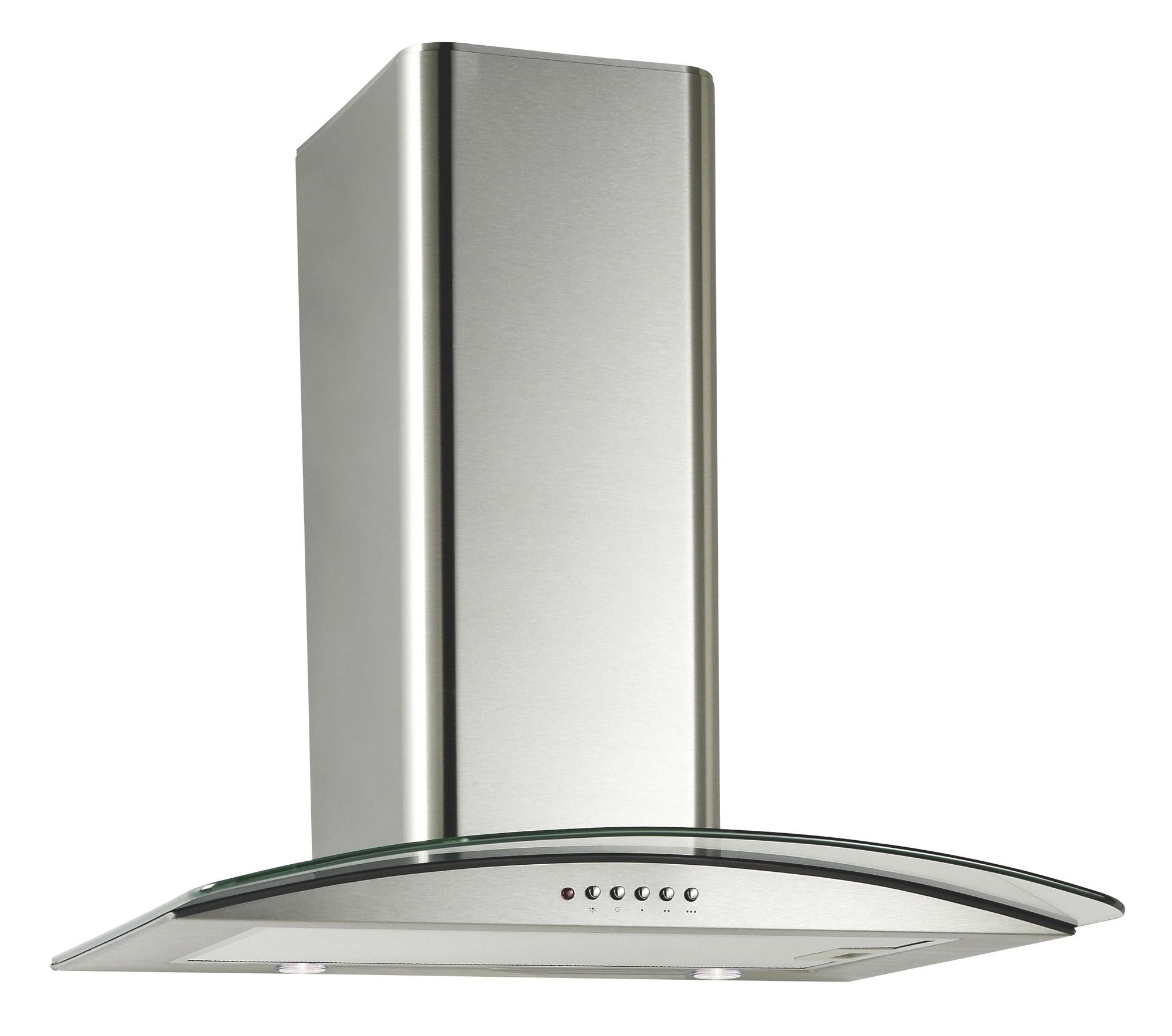 Designair GHP91SS Stainless Steel Curved Glass Cooker Hood, (W) 900mm ...