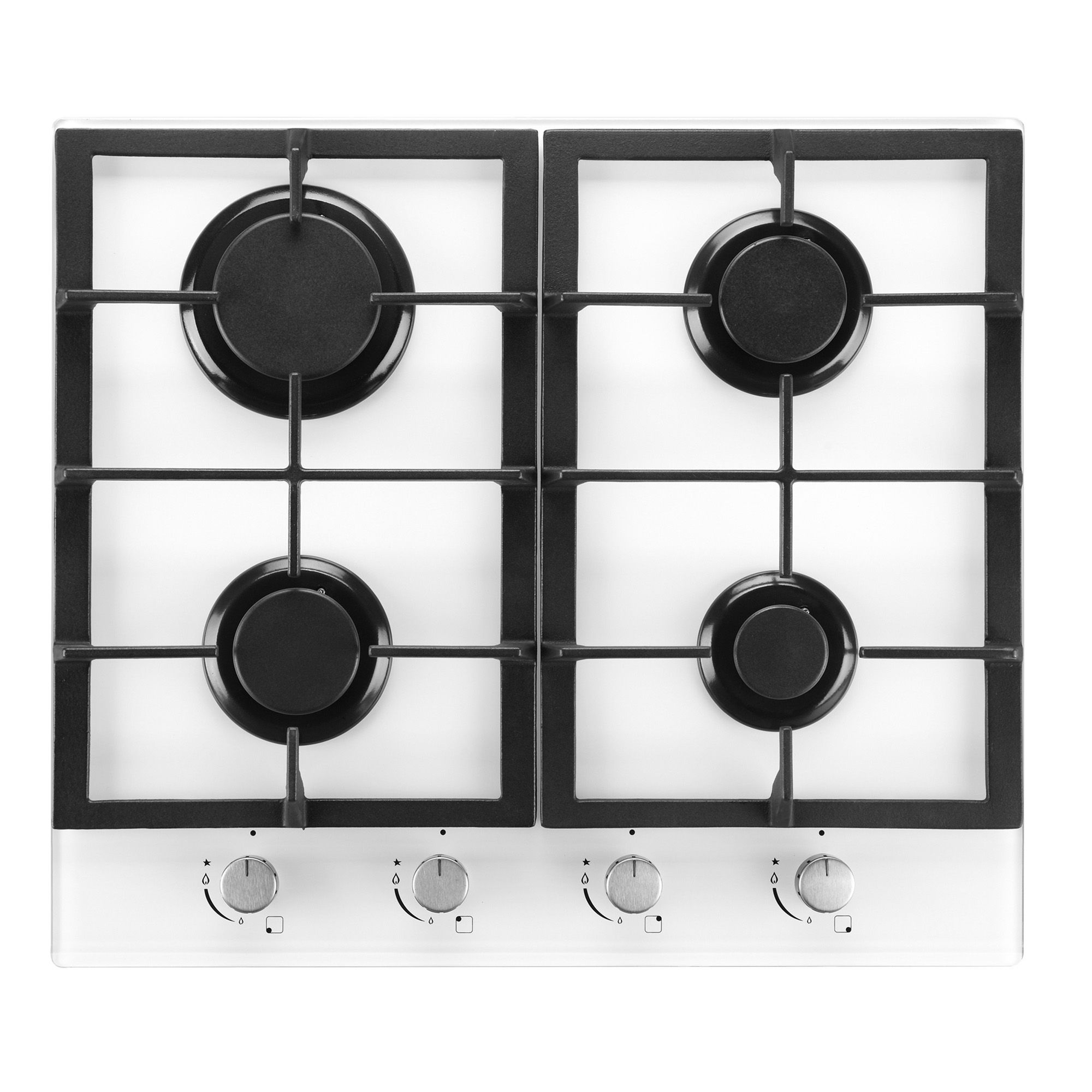 Cata GH60GGWH 4 Burner White Gas Hob, (W)580mm Departments DIY at B&Q